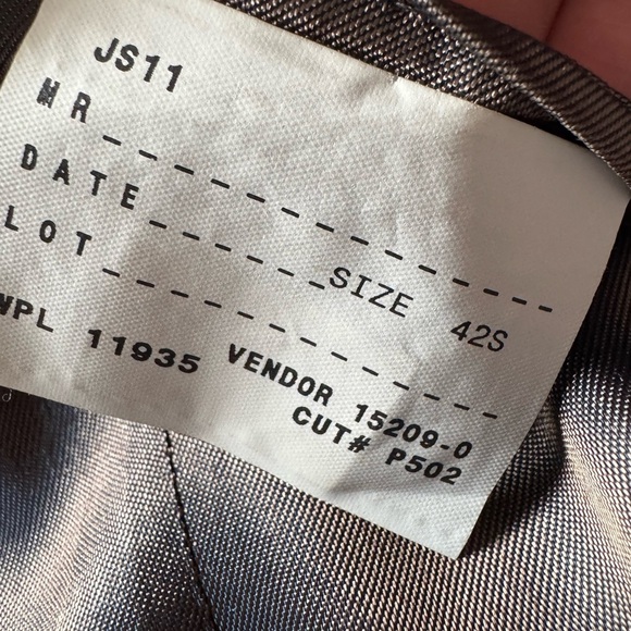 J Ferrar Blazer Sport Coat Jacket Mens 42S Gray Wool Two Button Modern Fit - Picture 6 of 8